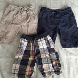 3 pairs boys shorts age 5-6. Two pairs from F&F kids, and one from Nutmeg. Good condition £3
