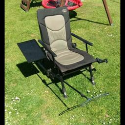 Fishing chair with tray and rest