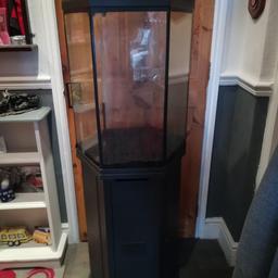 Fish tank and stand for sale been in back bedroom never used had no time to set it up just need a good clean because it's been sitting. I have not test it for leaks that's why it is cheap 25 pound no offers from top to bottom its 4 and a half foot tall and it is connection only don't drive