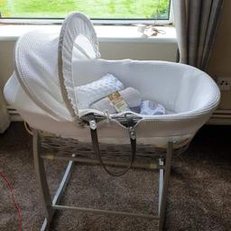 new moses basket complete with mattress blankets