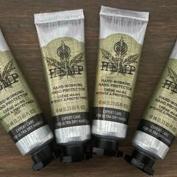 4x New unopened Hemp hand cream 
The Body Shop
Perfect handbag size and great for dry skin
Collection Co2 or Postage £1.50
£6.00 for 4 tubes