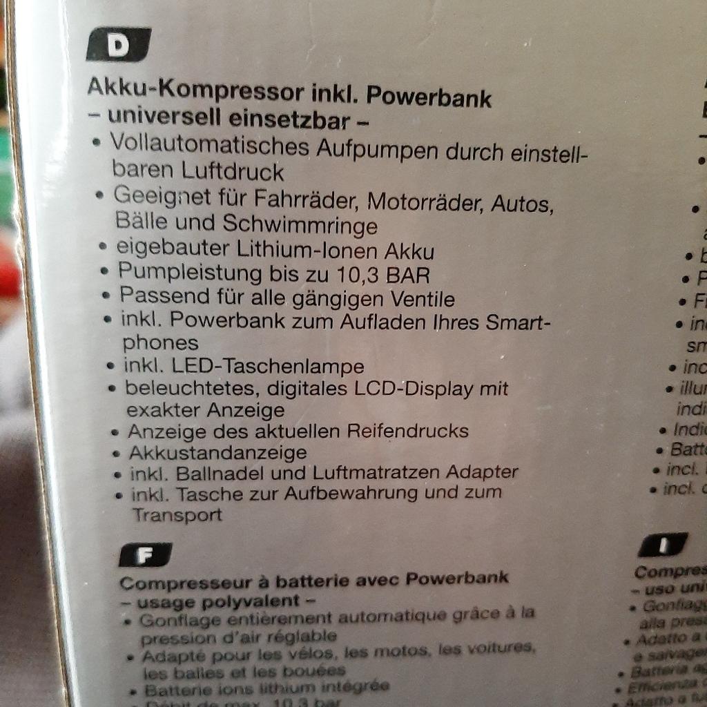Kompressor zum Akku 12105 für 30,00 AT in Verkauf Shpock Mariendorf | €