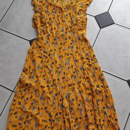 Yellow floral long summer dress 
size 10
available for collection only