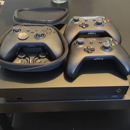 Selling my Xbox one X 1TB and Elite series 2 controller.
Both in great quality. Comes with 2 controllers. Have couple of games as well that can be given away.
Collection only, if posted, costs to be covered on your side.