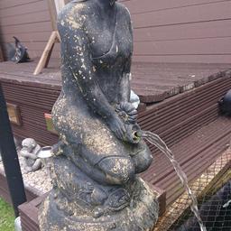 Stone Water  feature lady very heavy 2ft in hight would look good in any pond.