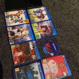 Ps4 500gb with pad
Fifa 15,16,19 and 20
Ufc 1,2
Nba2k16
Need for speed
The crew 2 On the ps4
Ufc 4 on installed on ps4

SWAPS or £120 no less!