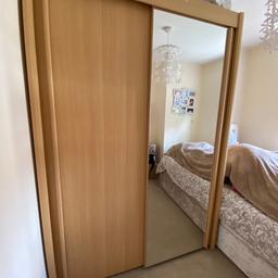 Rauch Double Wardrobe
In an excellent condition. No marks
2 siding doors , one Mirrored
Includes rails, shelving and 3 drawer internal chest of drawers

Sizes are:
Width 153cm
Depth 65cm
Height 221cm

It will be dismantled for collection
Comes with assembly instructions

Collection from B26 Sheldon