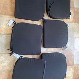 Brand new never used seat cushions in black x6
Still got tags on £6.50 each from Dunelm
