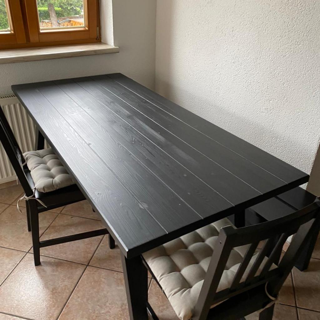Ikea Esstisch schwarz inkl Bank & 2 Stühlen in 6020 Innsbruck für 60,00