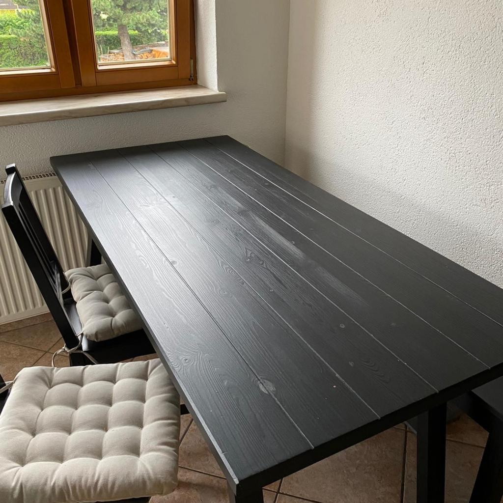 Ikea Esstisch schwarz inkl Bank & 2 Stühlen in 6020 Innsbruck für € 60