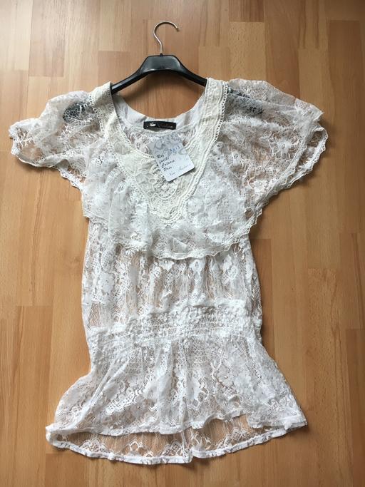 Buy & Sell Hertfordshire Broxbourne - Photos for Ladies Cream Lacy Cotton Blouse-New With Tags