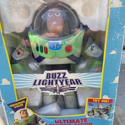 1990s buzz light year action figure in original box and full working