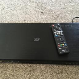 LG black blu-ray player with 3D capability. Model number BP630 excellent condition. With remote control