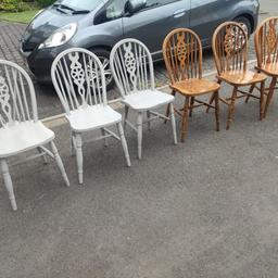 6 wooden chairs for upcycling
ideal to upcycle repaint etc
any questions just ask
sold as seen no returns