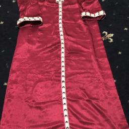 Very pretty Maroon abaya dress in a silky material, with Aztec bead details. Brandnew. size 8/10.