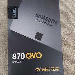 Samsung 1TB SSD Hard Drive

Model 870QVO 2.5 inch drive.

Brand new, unopened.

Great for gaming pc's.
