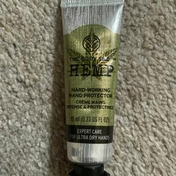 Brand New unopened Hand cream
The Body Shop iconic hand protector for dry hard working hands.
Size is 10ml perfect travel size
Collection Co2, postage only 80p