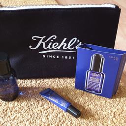 ✨ Kiehl's Midnight Set - Beautytasche + Serum (4 ml) + Reinigungsöl (40 ml) &  Augencreme (3 ml) NEU