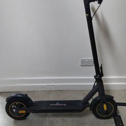 Used for one month
15.6 mph max speed
30kn distance
10 inch solid honeycomb tyres
350W front motor
Duel braking system (electric and disk)
Fixed price no offers please