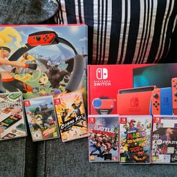 Mario Nintendo Switch Bundle 
256gb Memory Card 
Ring Fit Kit & Game 
51 In 1 Games 
Cobra Kai 
WWE Battle Grounds 
Fifa 21 
Mario 3D World & Bowzers Fury 
Like New Hardly Used 
2months Old