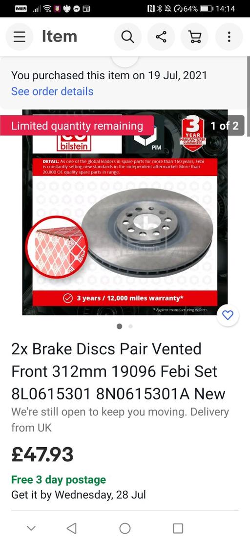 Vehicles West Midlands Birmingham - Photos for set of brake discs