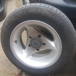 Suzuki vitara / Jimmy alloy wheels fat boy  5 stud all in good condition see pictures tyres size are 195/65/r15 set of 4 £150 ono