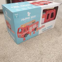 brand new wooden fire truck, lovely little gift for that special little boy