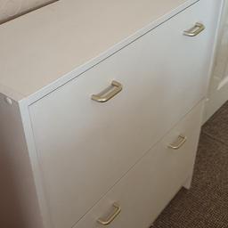 painted white 
Good strong cupboard 
collect from quarry bank