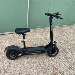 Bought from new in March, only used about 4 times. Very fast, has 3 speed modes. Lights. All folds down. Seat is removable. Great fun, I just don’t have the time for it.