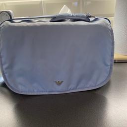 Baby blue armani changing bag & mat very good condition