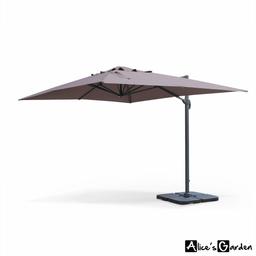 *Free delivery mainland UK
*Small rip in the canopy at the top of the parasol (see pictures)
*Base not provided

Key features:

Robust aluminium frame
Oval-shaped pole, in order to optimise the sliding of the crank
Water-resistant and 240g/m² dense canopy
Large ground coverage
Free cover included
Tiltable, foldable and rotates 360°

Sturdy and modern:

With its aluminium structure, the Saint Jean de Luz parasol offers sturdiness and great weather resistance. Its designer look makes it a trendy parasol that will only add to the overall ambience of your terrace. The Saint Jean de Luz is also easy to handle. It has a self-locking crank handle, a tilting handle and a rotation pedal. It is also tiltable and foldable vertically once it is open. It also has an awning at the top that allows air to flow and prevents the parasol from being caught by the wind.

SKU: HU3X4BN
TM29967
