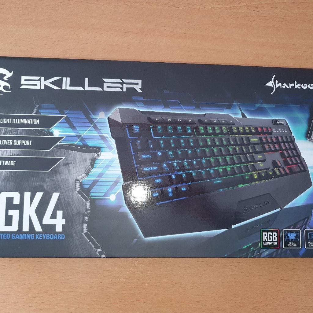 Sharkoon SKILLER SGK4, Gaming-Tastatur schwarz, DE-Layout, Rubberdome