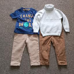 Boys 2 outfits 12-18 months from Matalan, Primark, George
1 jumper, 1 t-shirt, 1 jeans 1 chinos
All in very good condition. Been worn a few times

All offers considered
