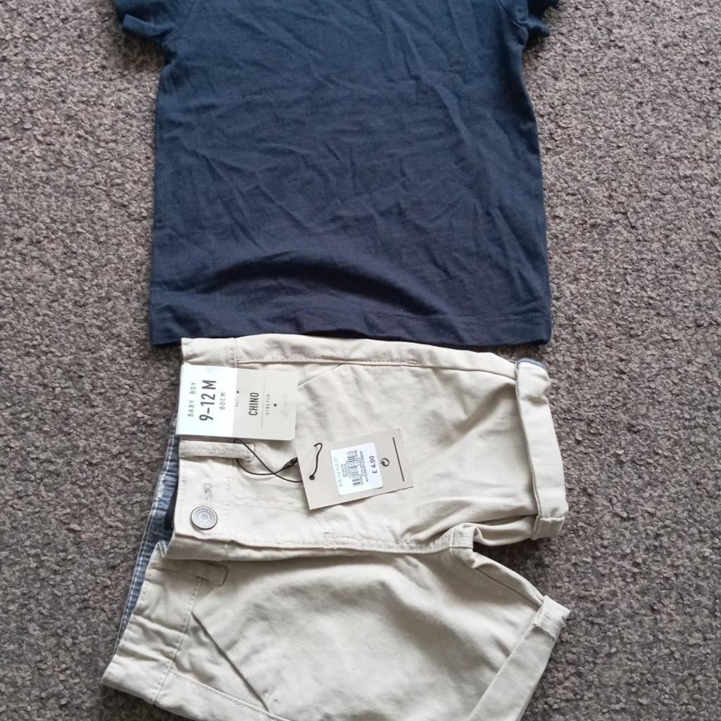 Boys T-shirt & shorts 9-12 months
T-shirt from Next shorts from Primark
Shorts are brand new wiv tags still on
All in very good condition

All offers considered