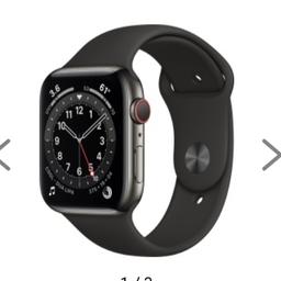 Apple Watch Series 6 (GPS + Cellular) 44mm Edelstahl graphit Band Orginal Verpackung. wurde nicht geöffnet(Geschenk)Abholung in 2620 Neunkirchen VB 670