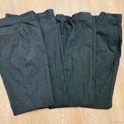4 pairs Grey school uniform trousers from Marks and Spencer.

Good condition 💥

UK 13-14 years or 164 Eur.

Adjustable waist 💥

Please check my page for more grey trousers.
So can be paired if more trousers are needed.