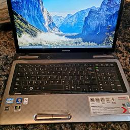 Toshiba i5 laptop - windows 10 - 2.5ghz - 8gb ram - 750gb hdd - nvidia 525m graphics - 17.3 full HD big screen - usb 3.0 - blu ray drive - fast laptop - good condition with charger - good battery life - £190 - no offers will be accepted - can deliver