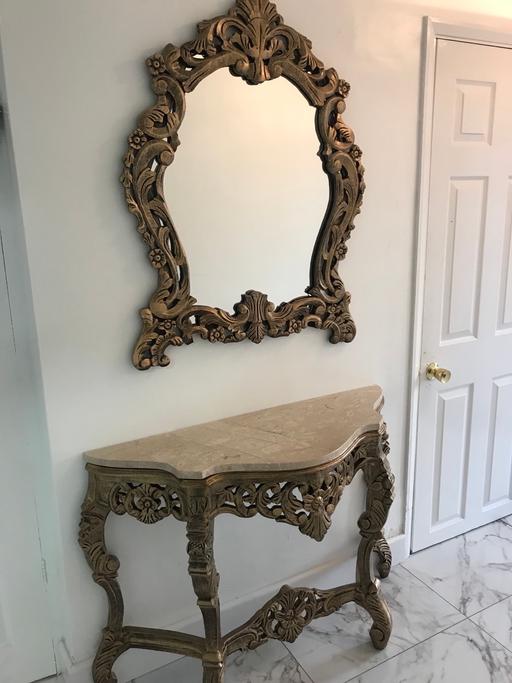 Buy & Sell West Midlands Birmingham - Photos for New Wood console marble top with mirror £499