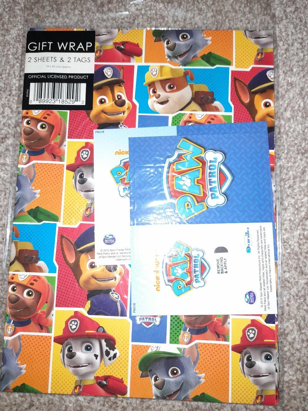 Paw Patrol Wrappng Paper Sheets - Set Of 3 - Chase Marshall Rubble - View #11