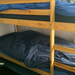 As new solid pine sturdy bunk beds only used when Grandchildren stopped, so very little use