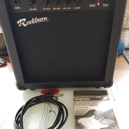 guitar amp in very good condition with a Jack to jack lead and a small guitar book please look at the photographs thank you very much for looking this is a collection only too heavy to post thank you