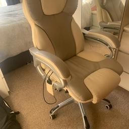 Grey and cream office massage chair.
Fully working with remote.
£50 or ovno