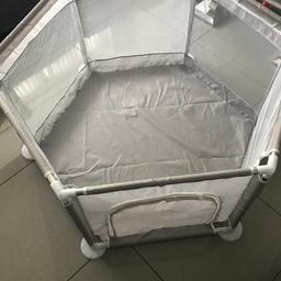 Playpen / puppy pen multiple use, in good condition plenty of use left has a small tear in base can be sown but it easily covered and doesn’t effect use. Can be dismantled