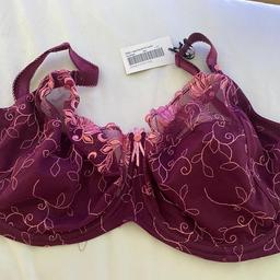 Pour moi Imogen rose embroidered full cup bra plum/rose 34J
BNWT 
Smoke and pet free home
