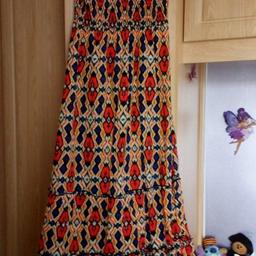 Multicoloured maxi dress, size 12, looks lovely on