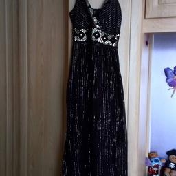 Brown and gold ladies maxi dress, size 12