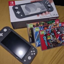 mint condition nintendo switch lite (space grey)

comes with:
mint condition box
charger
screen protector
console protector/holder
crash bandicoot 'n-sane trilogy'
CTR nitro fueled
super Mario odyssey

Perfect for a gift

TRADE PREFERRED

LEGO
POKEMON
COMICS
FUNKO

other items possibly welcomed 👍

#SWAP