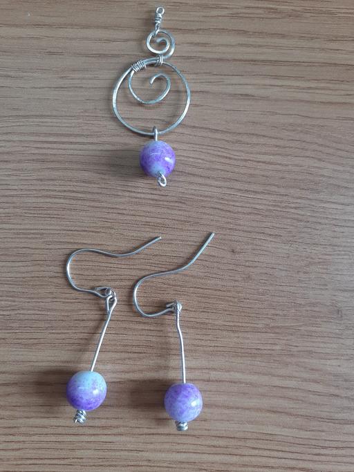 Buy & Sell Hampshire Portsmouth - Photos for Purple and silver earrings and pendant set