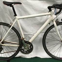 Neco white road bike 20" frame size 14 speed 26wheel (REF D4). You may need to service the bike first before taking it for a ride.