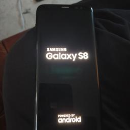 Samsung galaxy s8 in black, 64g memory, unlocked to all networks, touch ID active, fully rest, no accounts linked to the phone, new touch screen fitted with 2mth warranty slight bleed top middle does not effect usage, comes with box and all accessories, delivery available locally for fuel, NO TIME WASTERS PLEASE SOLD HAS SEEN.